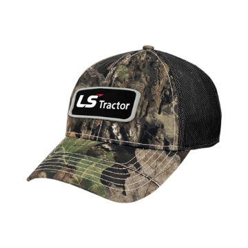LS Mossy Oak Cap Front Image on white background	
