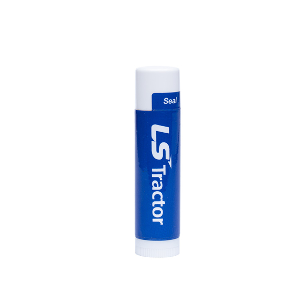 Blue and white LS Tractor Chap Stick