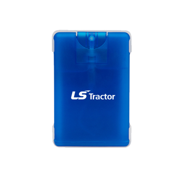 Image of a blue screen cleaner accessory with the LS Tractor logo in white color on it