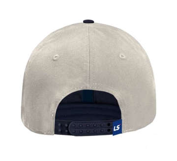 Image of a Stone Chino Twill High-Pro Hat with a LS Tractor logo on it